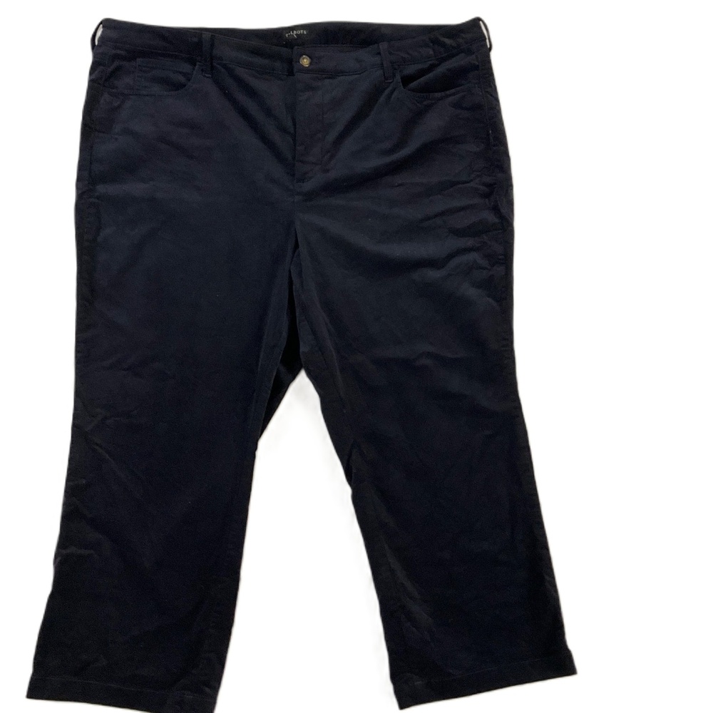 Talbots Dark Blue Corduroy Cropped‎ 5-Pocket Chinos 22W